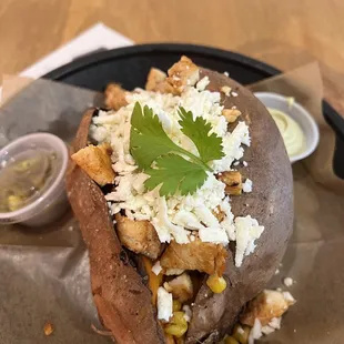 a stuffed sweet potato