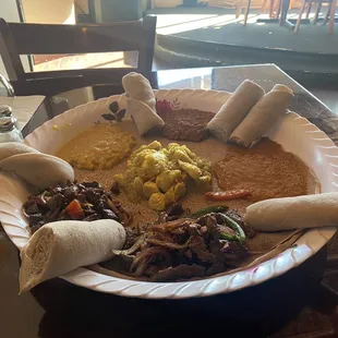 Veggie and Veggie &amp; Meat Combination plate
