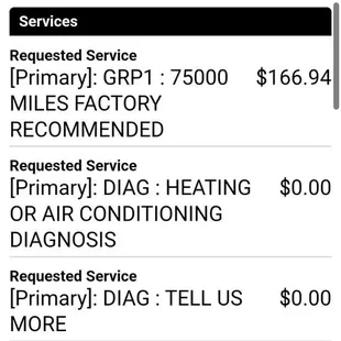 Estimate  of repairs needed from Audi Dealership of El Paso  to be checked out it cost over 1,000.00 for service.