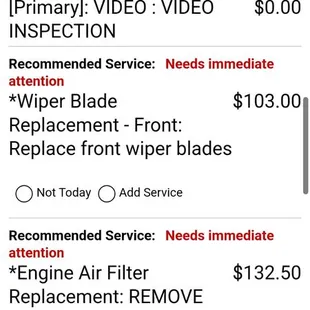 Estimate  of repairs needed from Audi Dealership of El Paso  to be checked out it cost over 1,000.00 for service.
