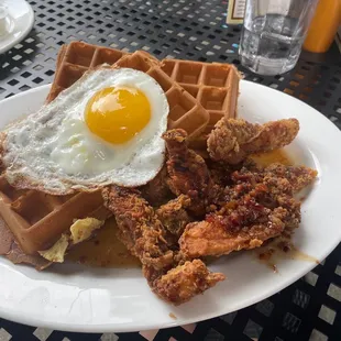 Chicken and Waffles Breakfast