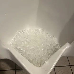 Old School! Ice in the urinal. Love It