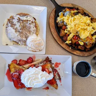 two plates of food