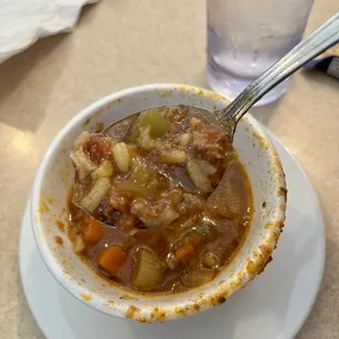 beef and rice soup - like chili with rice