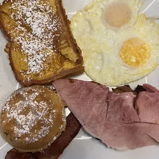 Good ham, omelettes, pancakes &amp; their crispy diced potatoes are Good.