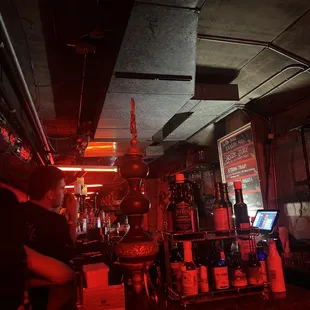 a man working at a bar