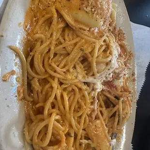 Chicken Ravioli with spaghetti