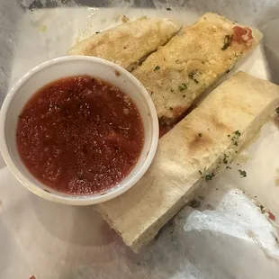 Complimentary bread sticks