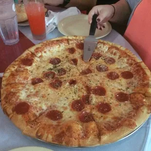 Large Pepperoni Pizza.