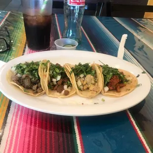 4 tacos $1 each, on tuesdays only