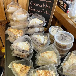 Don't forget your dessert. Outstanding pies and cakes.