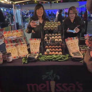 a table with a variety of food items