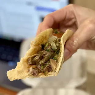 Lengua (beef tongue) Taco