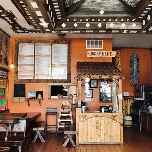 the inside of the restaurant