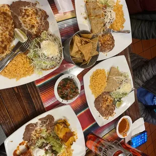 Taco Plate 2 Tacos, Enchilada And Tamale, Tostada And Relleno