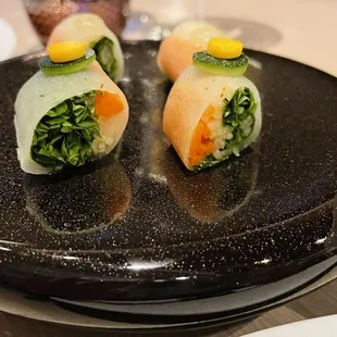 Daikon wrapped veggies