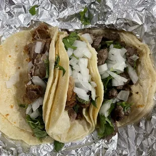 Carnitas / Pork Tacos X 2, Steak taco