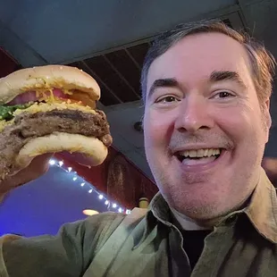 Eating burger