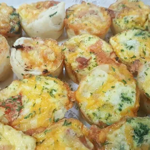 Assorted homemade mini quiche