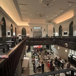 Main dining area to front entrance from above