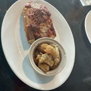 Half meatball sub and tater tots