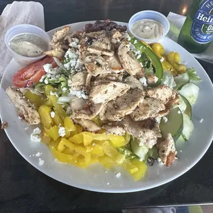Regular Greek Salad add chicken