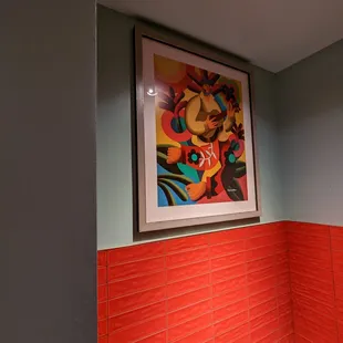 This is some wall art in the men&apos;s restroom.  Photo taken October 1, 2022.
