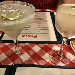 Margarita and wine