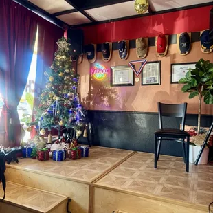 Stage for karaoke