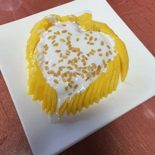 Sweet yummy sticky rice with mango
