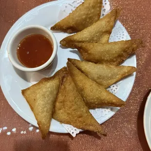 Fried wonton with ground chicken