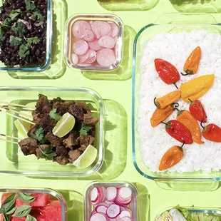 A weekly delivery in our re-usable tupperware!