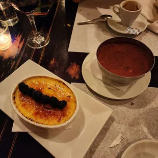 Creme brulee &amp; tiramisu