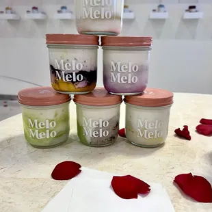 Double coconut, mango sticky rice, ube, avocado, matcha Oreo, durian