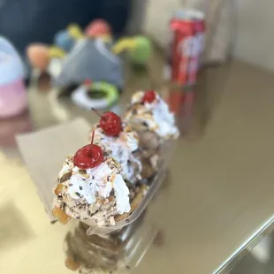 an ice cream sundae