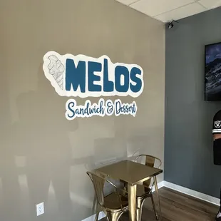 Areas to sit and enjoy your ice cream and/or food.