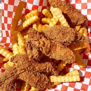 Chicken tenders and fries