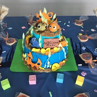 Finding Nemo baby shower cake