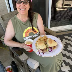 My mom&apos;s special gluten-free rolls and dairy-free macaroni, no extra charge and she felt so special as she often has to miss out!