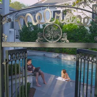 Large outdoor swimming pool