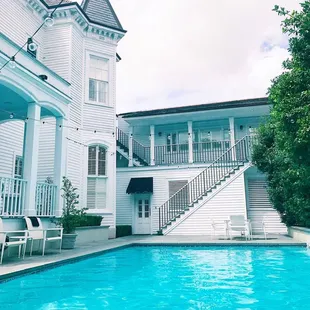 The pool area