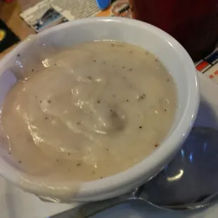 Side of gravy, DELICIOUS!! $1.25