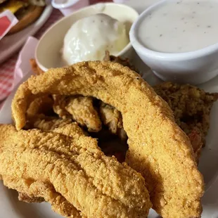 Fried catfish and chicken tenders