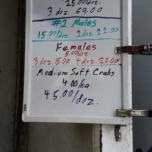 the price of mel's crabs