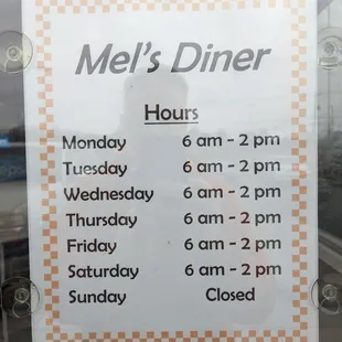 Hours of operation