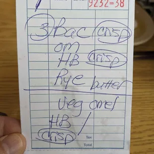 Old school order check.. the way it should be.