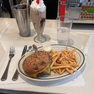*Milk Shake *Famous Mel Burger 1/3lb Side Fries