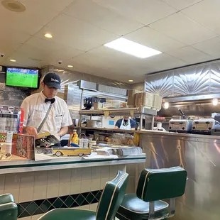 a chef preparing food