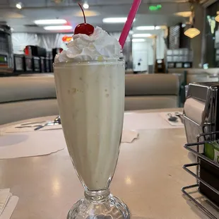 Fresh banana milkshake