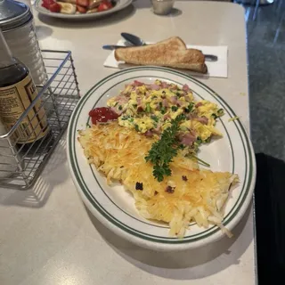 Diced Ham and Eggs